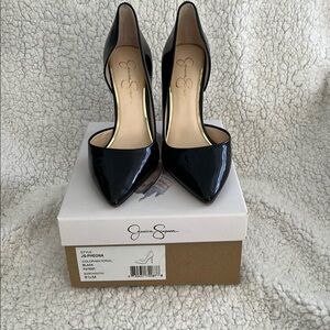 Jessica Simpson Black Patent Leather Heels - Pheona size 8.5